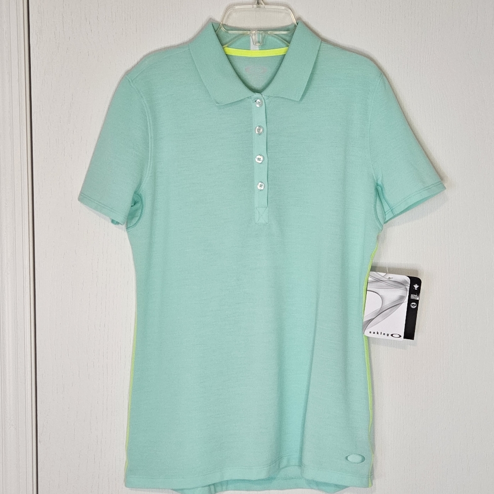 Oakley Light Green Short Sleeve Polo